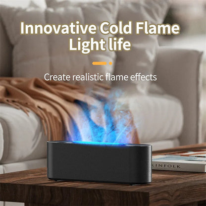 2023 Flame Air Humidifier Ultrasonic 7 Colors Aroma Diffuser LED Cool Mist Maker Fogger Essential Oil Room Fragrance Office Home Decor